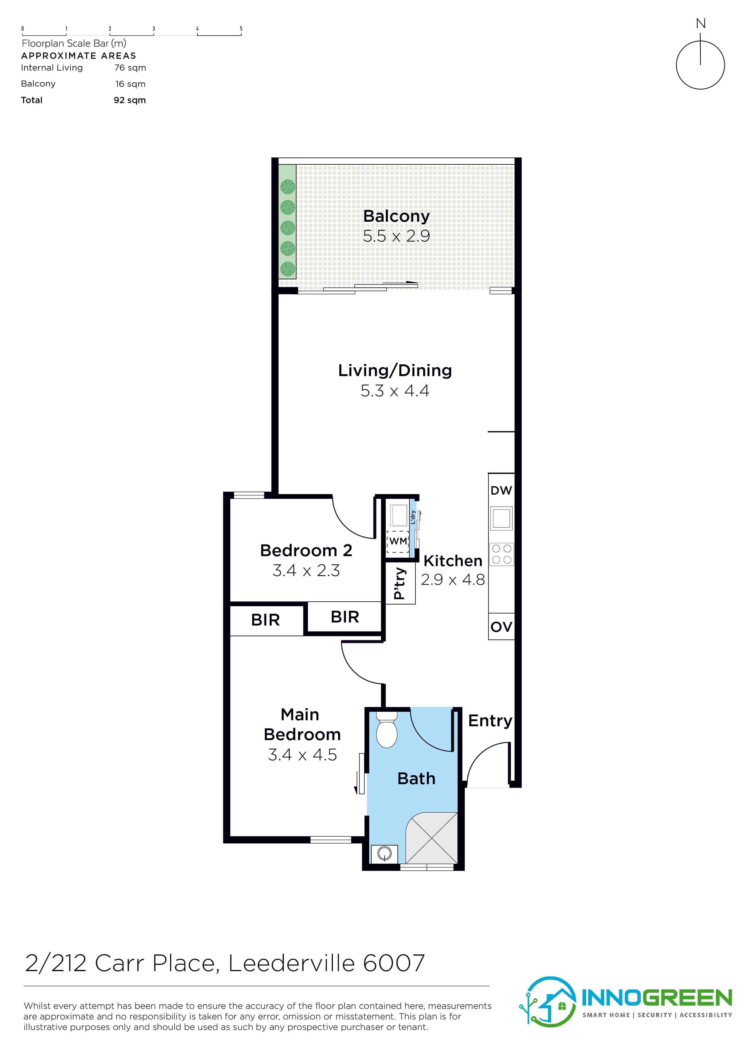 Leederville apartment floorplan